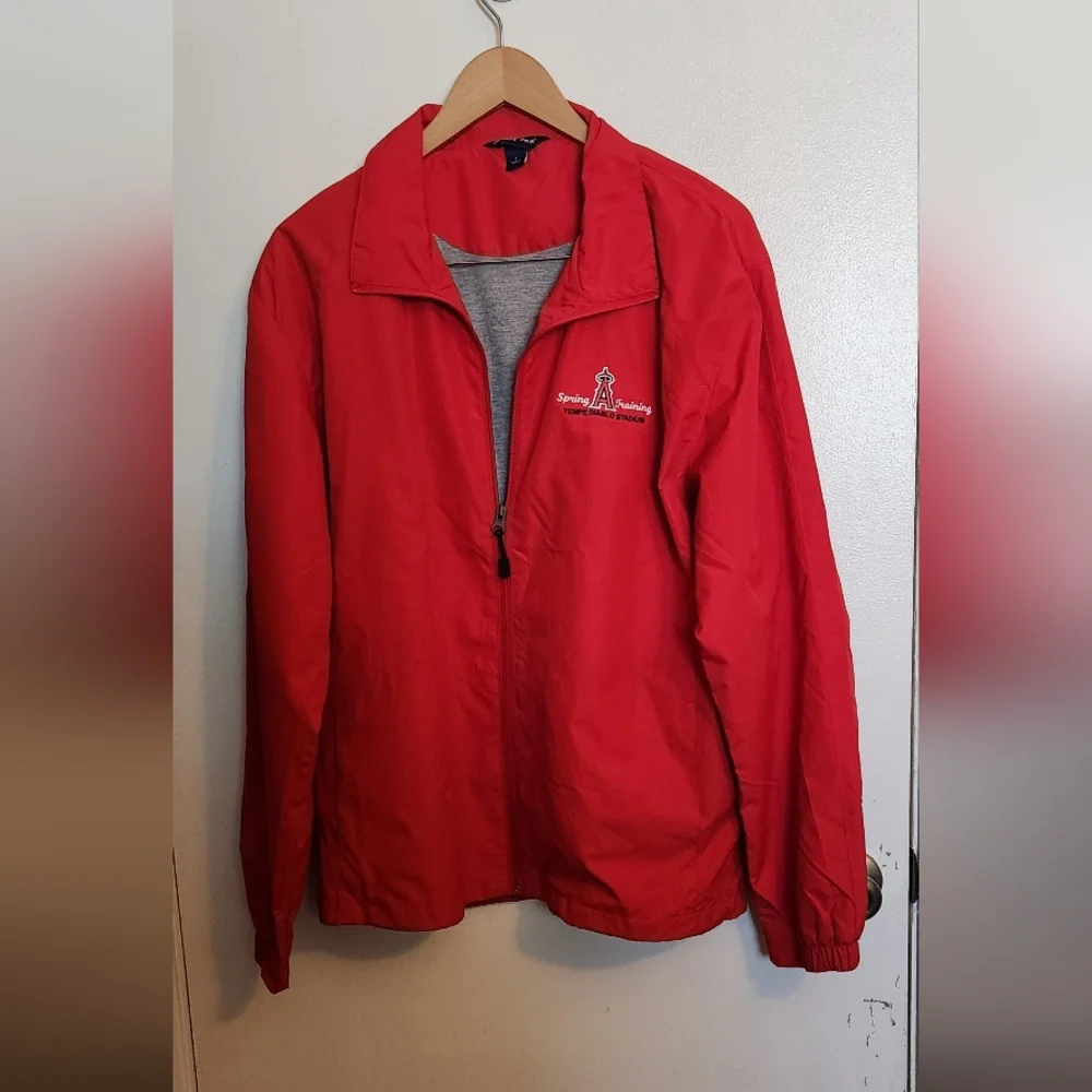 Red Men's Jacket And Polo- Spring Training A'S BASEBALL - Picture 8 of 12